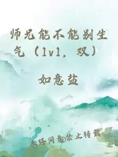 师兄能不能别生气（1v1，双）